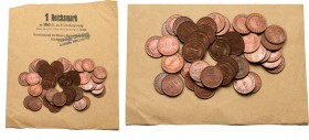 Germany, lot of 1 pfennig 1923