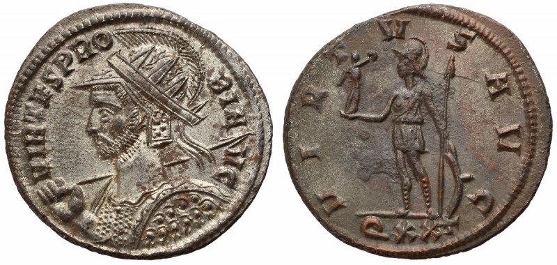 Roman Empire, Probus, Antoninian, Ticinum - great bust A coin of an exceptional ...