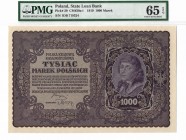 II RP, 1.000 marek polskich 1919 I SERJA DB - PMG65 EPQ