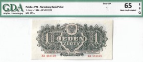 PRL, 1 złoty 1944 - owym XE - GDA 65EPQ