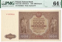 PRL, 1000 złotych 1946 P - PMG 64EPQ