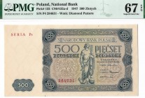 PRL, 500 złotych 1947 P4 - PMG 67EPQ 2-MAX