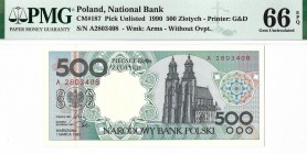 IIIRP, 500 złotych 1990 - A - PMG 66 EPQ