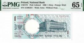 IIIRP, 1 złoty 1990 - A - PMG 65 EPQ