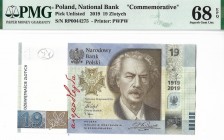 PWPW, 19 złotych Paderewski 2019 - PMG 68EPQ