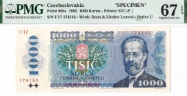 Czechoslovakia, 1000 korun 1985 SPECIMEN MAX