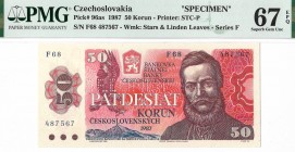 Czechoslovakia, 50 korun 1987 SPECIMEN MAX
