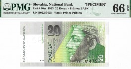 Slovakia, 20 Korun 1993 SPECIMEN
