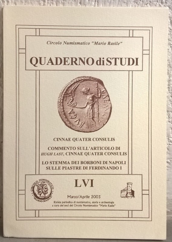 LAST H. – Cinnae Quater consulis. – NOVAJRA S. – Commento sull’articolo di Hugh ...