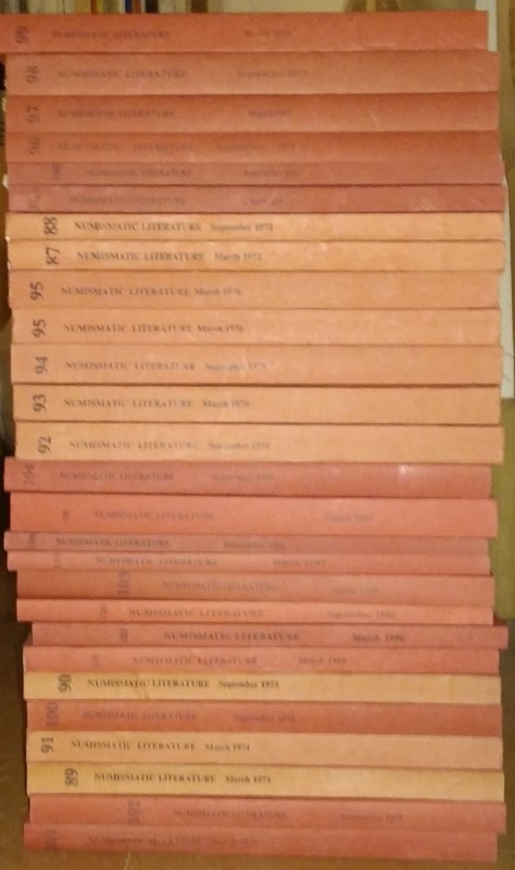 NUMISMATIC LITERATURE – 26 voll. dal n. 87 al n. 135