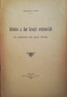 PANSA G. – Intorno a due bronzi semionciali da restituirsi alla gente Rubria. Milano, 1910. pp. 10, ill.     raro