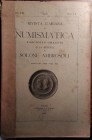 RIVISTA ITALIANA DI NUMISMATICA E SCIENZE AFFINI - Fascicoli I-II del volume XXI (1908) - S. Ricci, L'opera numismatica di Solone Ambrosoli. - F. Gnec...