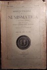 RIVISTA ITALIANA DI NUMISMATICA E SCIENZE AFFINI - Fascicolo II del volume XXIII (1910) - E.J. Seltman, II medaglione di Agrigento. - G. Pansa, Intorn...