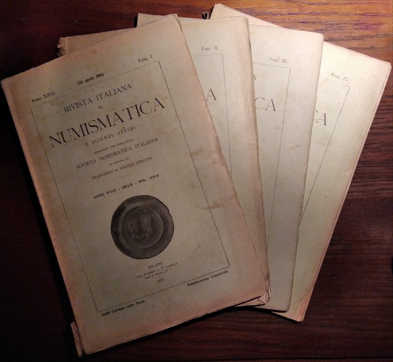 RIVISTA ITALIANA DI NUMISMATICA E SCIENZE AFFINI – Fascicoli I-IV (intera annata...