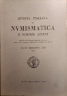 RIVISTA ITALIANA DI NUMISMATICA E SCIENZE AFFINI – Vol. LXIII. Serie V, vol IX – Milano, 1961. Pp. 265, molte ill. b/n