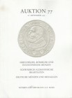 MUNZEN UND MEDAILLEN AG – Auktion 77. Basel, 18 september 1992. Griechische, romische und byzantinische munzen – Schwabisch-Alemanische brakteaten – D...