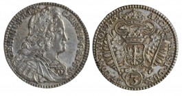 Austria - Karl VI 3 kreuzer 1737 Bi 1.79g SPL