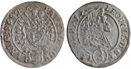 Hungary - Leopold I 3 Krajczar 1692 silver 1,45g SPL