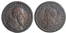 Medal - Papal States - Giulio III (1550-1555) medaglia postuma, riconio ottocentesco bronzo AE 10.18g 26mm al rovescio San Pietro - SPL