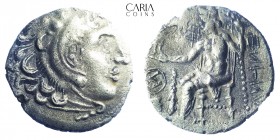 Celts in Eastern Europe. 310-275 BC. AR Drachm. Imitation of Alexander III 'The Great' of Macedon. 17 mm 3.25 g. Very fine