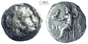 Celts in Eastern Europe. 310-275 BC. AR Drachm. Imitation of Alexander III 'The Great' of Macedon. 17 mm 3.29 g. Very fine