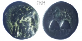 Caria.Tabai. 100-0 BC. AE Bronze. 15 mm 3.53 g. Very fine