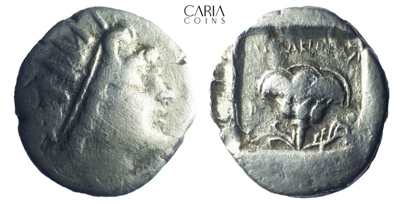 Islands of Caria.Rhodes.125-88 BC.AR Plinthophoric Drachm . 14 mm 2.42 g. Near v...