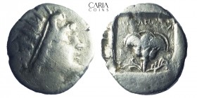 Islands of Caria.Rhodes.125-88 BC.AR Plinthophoric Drachm . 14 mm 2.42 g. Near very fine