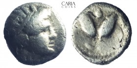 Islands of Caria.Rhodes. 275-250 BC. AR Diobol. 9 mm 0.75 g. Very fine