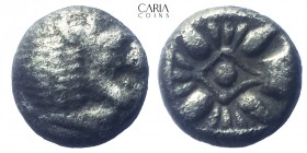 Satraps of Caria. 395-377 BC. Hekatomnos, AR Hemiobol. 7 mm 0.43 Very fine; in attractive dark patina