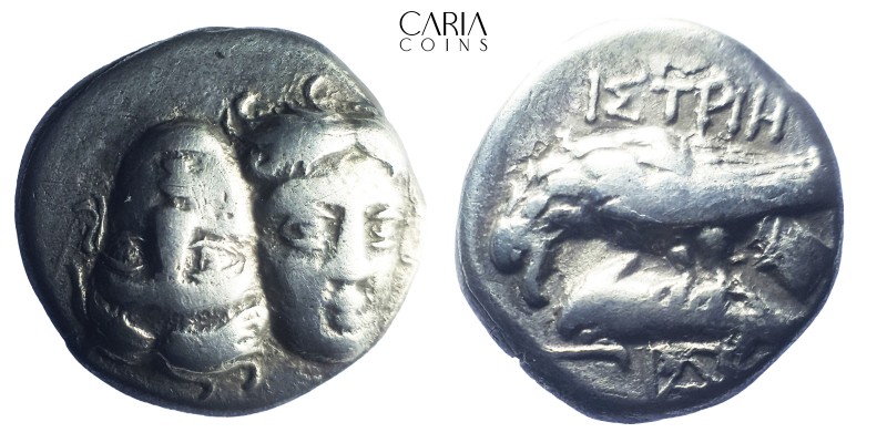 Moesia. Istrus. 340-313 BC. AR Drachm. 18 mm 5.25 g. Very fine