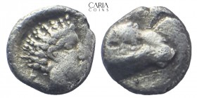 Troas, Kebren as Antiochia(?) 387-310 BC. AR Obol. 7 mm 0.33 g. Very fine