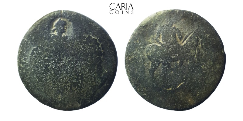 Caria.Stranokeia.Caracalla and Geta? 197-211 AD. Bronze Æ 34 mm 25.44 g. Good/fi...