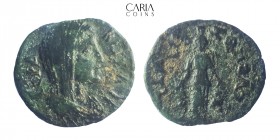 Caria. Trapezapolis.Pseudo-autonomous issue. 100-200 AD. Bronze Æ 19 mm 2.40 g. Very fine