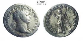 Trajan AD 98-117. Rome. AR Denarius. 20 mm, 3.19 g. Near very fine