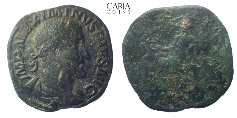 Maximinus I Thrax. AD 235-238.Rome. Bronze Æ Sestertius. 28 mm, 14.66 g. Near ve...