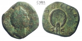 Diva Mariniana (Wife of Valerian). AD 253-260. Rome. Bronze Æ Sestertius. 26 mm, 18.58 g. Near very fine