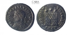 Constantine II, as Caesar. AD 327-329.Heraclea. BI Nummus. 18 mm, 2.78 g. Very fine