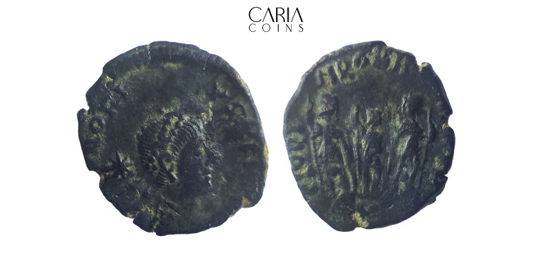 Honorius. AD 393-423. Uncertain mint. Bronze Æ Nummus. 14 mm, 1.52 g. Very fine