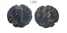 Theodosius II, AD 402-450. Heraclea.Bronze Æ Nummus. 14 mm, 1,65 g. Very fine