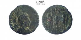 Honorius. AD 393-423. Cyzicus. Bronze Æ Nummus. 14 mm, 2.01 g. Near very fine