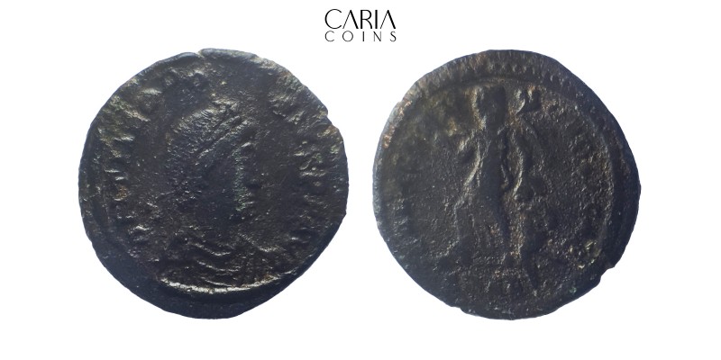 Theodosius I. AD 379-395. Cyzicus. Bronze Æ Nummus. 14 mm, 1,35 g. Very fine