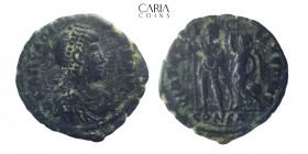 Arcadius AD 383-408.Constantinople.Bronze Æ Nummus. 18 mm, 2.37 g. Very fine