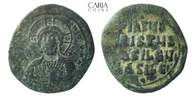 Anonymous Follis. Time of Basil II. AD 976-1025.Constantinope.Bronze Æ Follis. 32 mm, 13.72 g. Very fine