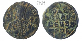 Constantine VII Porphyrogenitus, with Romanus I. AD 913-959.Constantinople.Bronze Æ Nummus. 25 mm, 5.10 g. Very fine