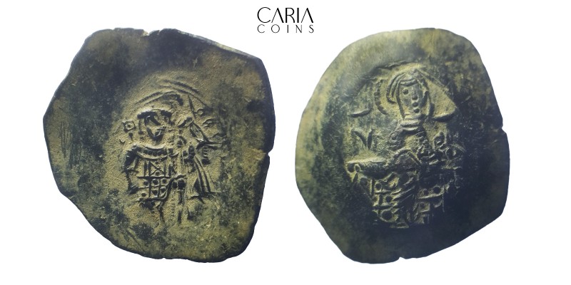 John II Comnenus.AD 1118-1143. Thessalonica.Aspron Trachy. 27 mm, 3.18 g. Very f...