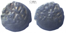 Ottoman Empire. Murad II. AD1421-1444.Tire mint? Bronze AE mangir. 16 mm, 3.21 g. Very fine;Rare