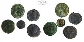 Group of 5 Late Roman Bronze AE Coins.Total weight: 17.40 g. Lot sold as seen. No returns.