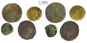 Group of 4 Roman Provincial Bronze AE Coins.Total weight: 27.56 g. Lot sold as seen.No returns.