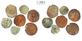 Group of 7 Byzantine Bronze AE Coins.Total weight: 61.14 g. Lot sold as seen.No returns.